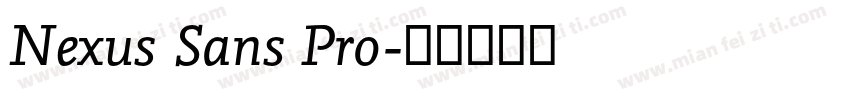 Nexus Sans Pro字体转换